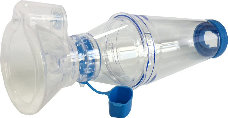 Спейсер для ингаляций Free-breath Midi Clear (KRT-03 PETG) с маской для младенцев